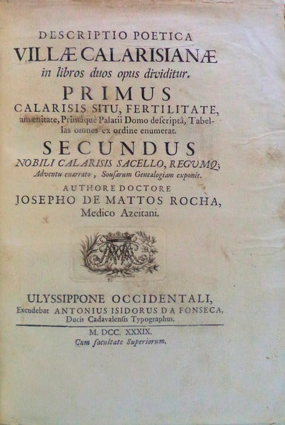 DESCRIPTIO POETICA VILLAE CALARISIANAE
