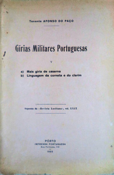 GÃRIAS MILITARES PORTUGUESAS.