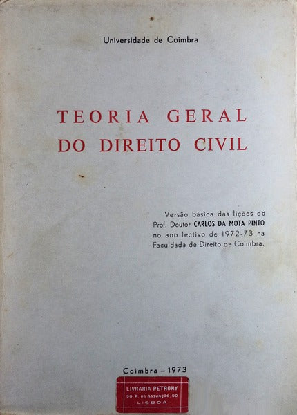 TEORIA GERAL DO DIREITO CIVIL.