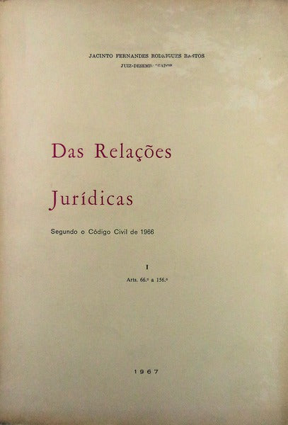 DAS RELAÃ‡Ã•ES JURÃDICAS.