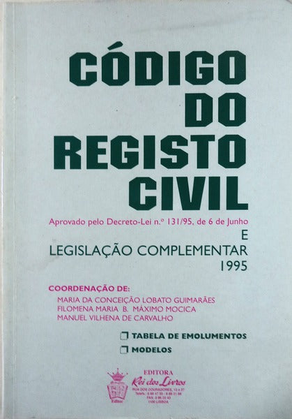 CÃ“DIGO DO REGISTO CIVIL