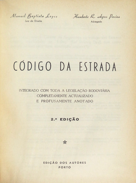 CÃ“DIGO DA ESTRADA.