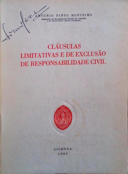 CLÃUSULAS LIMITATIVAS E DE EXCLUSÃƒO DE RESPONSABILIDADE CIVIL.