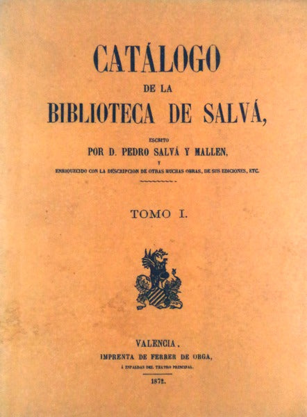 CATÃLOGO DE LA BIBLIOTECA DE SALVÃ.
