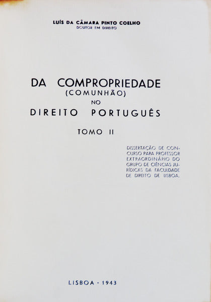 DA COMPROPRIEDADE (COMUNHÃƒO)