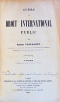 COURS DE DROIT INTERNATIONAL PUBLIC.