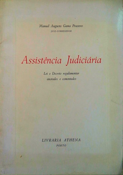 ASSISTÃŠNCIA JUDICIÃRIA.