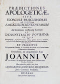 PRAEDICTIONES APOLOGETICAE