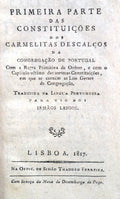 PRIMEIRA PARTE DAS CONSTITUIÃ‡Ã•ES DOS CARMELITAS DESCALÃ‡OS