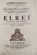 INSTRUCÃ‡OENS PARA OS PROFESSORES DE GRAMATICA LATINA, GREGA, HEBRAICA, E DE RHETORICA