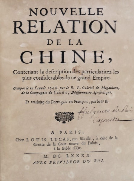 NOUVELLE RELATION DE LA CHINE,