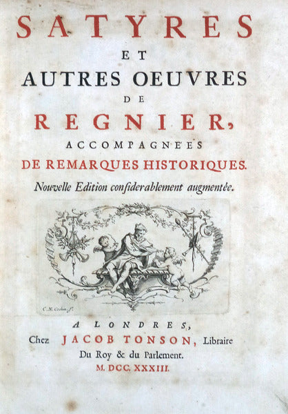 SATYRES ET AUTRES OEUVRES DE REGNIER,