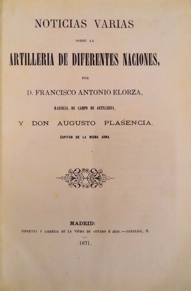 NOTICIAS VARIAS SOBRE LA ARTILLERIA DE DIFERENTES NACIONES