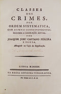 CLASSES DOS CRIMES, POR ORDEM SYSTEMATICA,