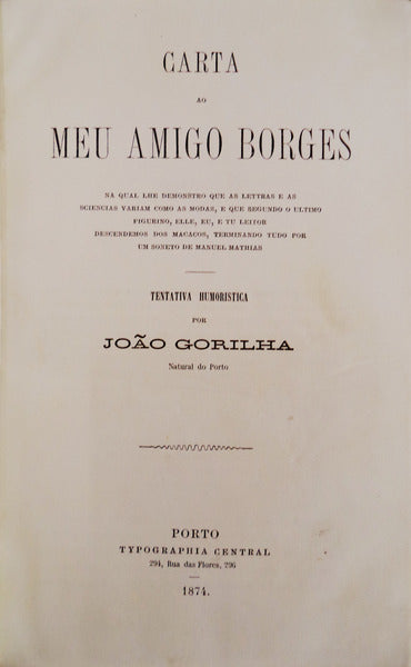 VARIA - MISCELÃ‚NEA - CARTA AO MEU AMIGO BORGES