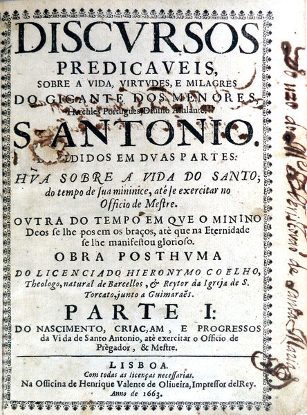 DISCURSOS PREDICAVEIS, [de Sto. AntÃ³nio]