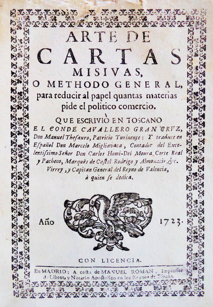 ARTE DE CARTAS MISIVAS O METHODO GENERAL,