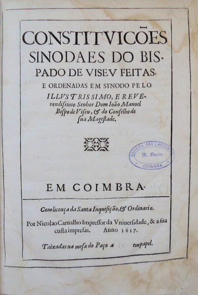 CONSTITVICÃ•ES SINODAES DO BISPADO DE VISEV