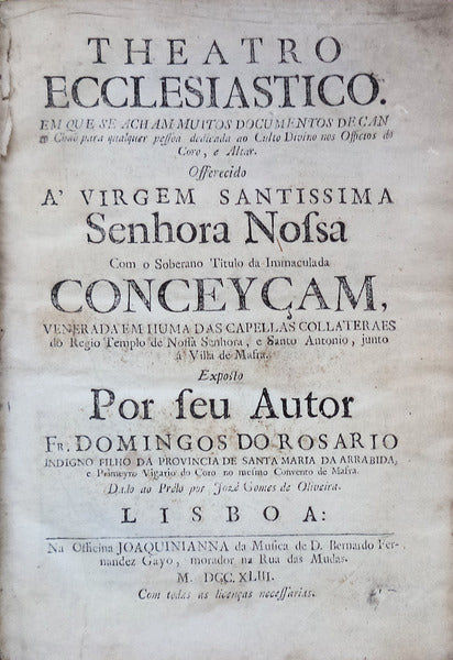 THEATRO ECCLESIASTICO.