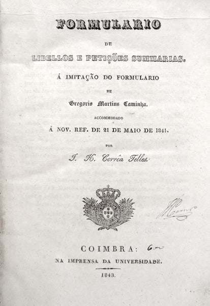 FORMULARIO DE LIBELLOS E PETIÃ‡Ã•ES SUMMARIAS.