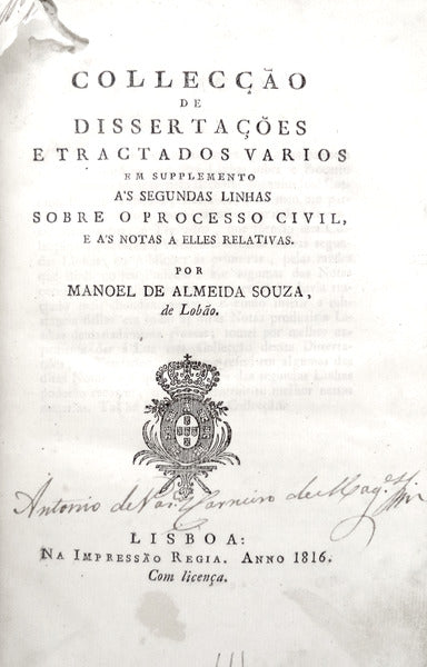 COLLECÃ‡ÃƒO DE DISSERTAÃ‡Ã•ES E TRACTADOS VARIOS,