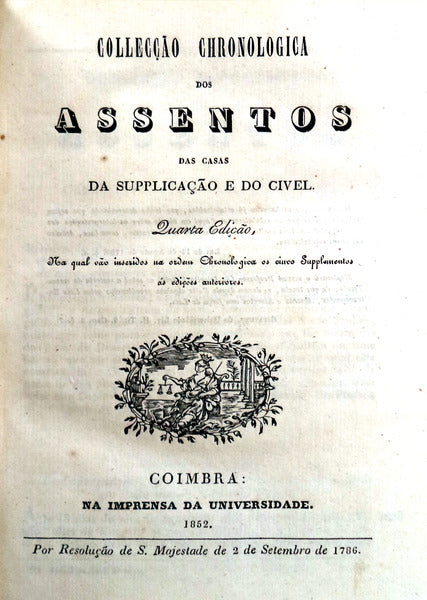 COLLECÃ‡ÃƒO CHRONOLOGICA DOS ASSENTOS DAS CASAS DA SUPPLICAÃ‡ÃƒO E DO CIVEL.