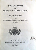 DISSERTAÃ‡Ã•ES SOBRE OS DIZIMOS ECCLESIASTICOS,