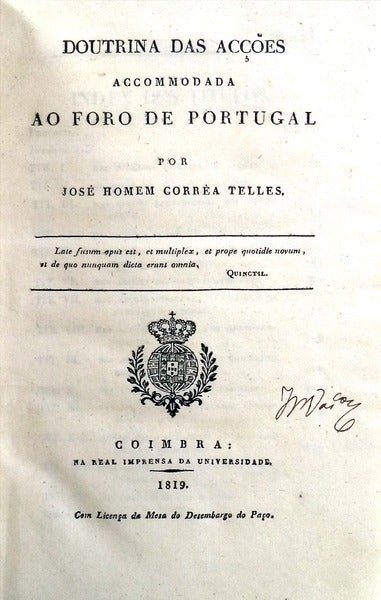 DOUTRINA DAS ACÃ‡Ã•ES ACCOMODADA AO FORO DE PORTUGAL.