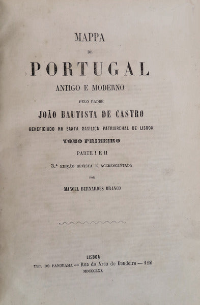 MAPPA DE PORTUGAL ANTIGO E MODERNO.