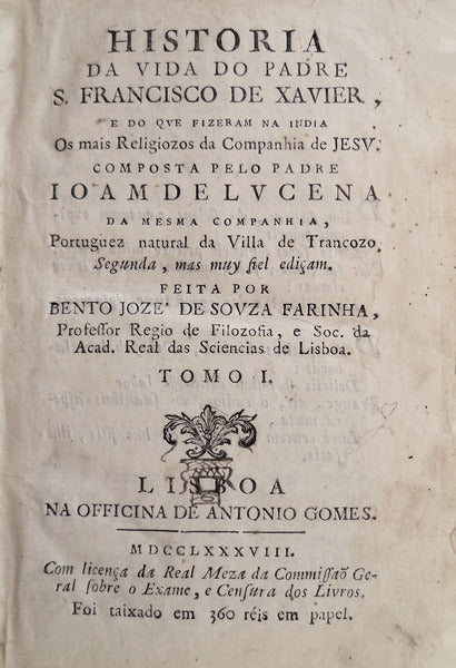 HISTORIA DA VIDA DO PADRE S. FRANCISCO XAVIER,