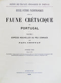 RECUEIL D'Ã‰TUDES PALÃ‰ONTOLOGIQUES SUR LA FAUNE CRÃ‰TACIQUE DU PORTUGAL.