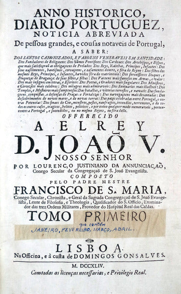 ANNO HISTORICO, DIARIO PORTUGUEZ