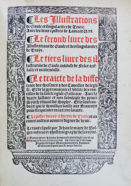 LES IllUSTRATIONS de Gaule et singularitez de Troye.
