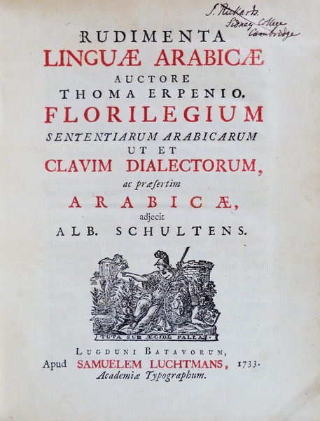 RUDIMENTA LINGUAE ARABICAE