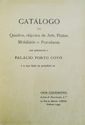 CATÃLOGO DOS QUADROS, OBJECTOS DE ARTE, PRATAS, MOBILIÃRIO E PORCELANAS...