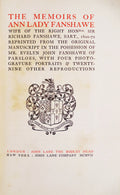 THE MEMOIRS OF ANN LADY FANSHAWE.
