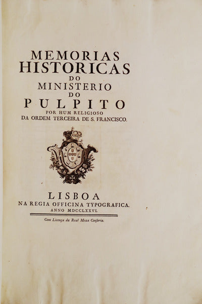 MEMORIAS HISTORICAS DO MINISTERIO DO PULPITO.