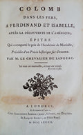 COLOMB DANS LES FERS,
