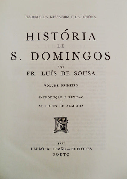 HISTÃ“RIA DE S. DOMINGOS. [4.Âª EDIÃ‡ÃƒO]