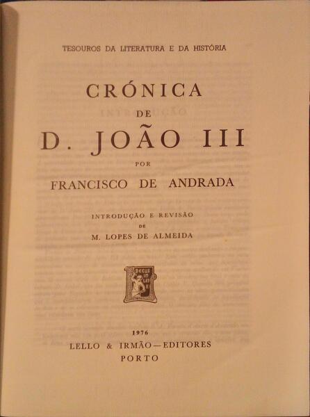 CRÃ“NICA DE D. JOÃƒO III.