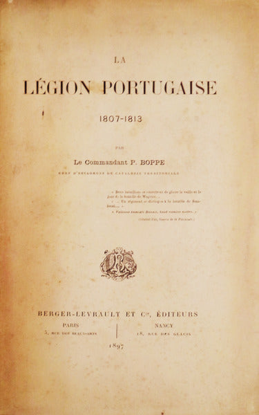 LA LÃ‰GION PORTUGAISE 1807-1813.