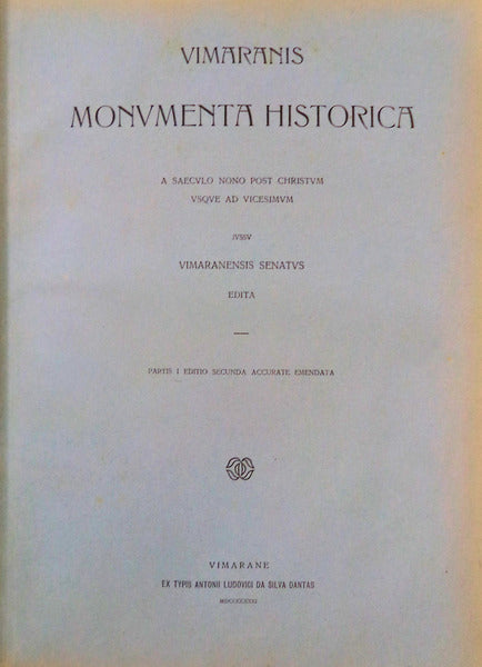 VIMARANIS MONVMENTA HISTORICA.