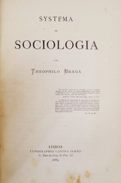 SYSTEMA DE SOCIOLOGIA.