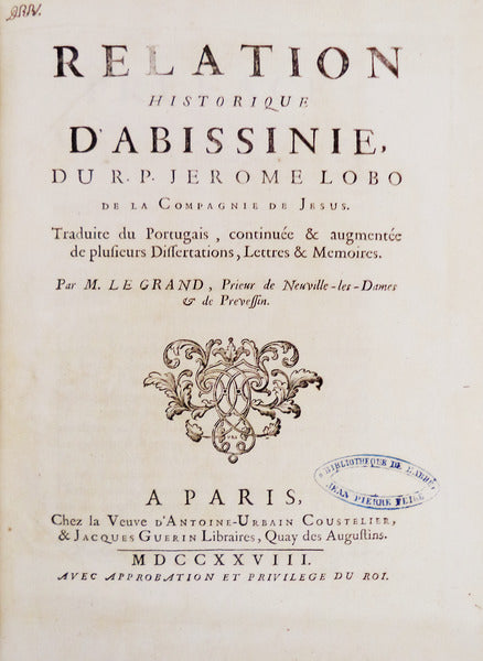 RELATION HISTORIQUE D'ABISSINIE.