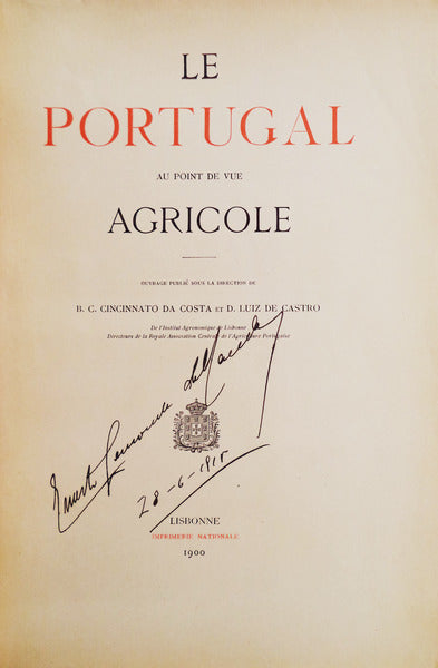 LE PORTUGAL AU POINT DE VUE AGRICOLE.