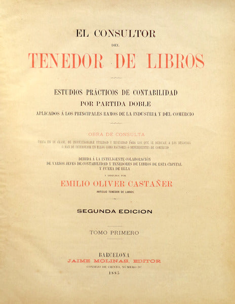 EL CONSULTOR DEL TENEDOR DE LIBROS.