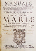 ENCADERNAÃ‡ÃƒO ARTÃSTICA - SÃ‰C. XVIII - CONCEIÃ‡ÃƒO. (Fr. Manuel da) MANUALE SERAPHICUM, ET ROMANUM,