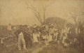 FOTOGRAFIA â€“ SÃ‰C. XIX â€“ REBELLO â€“ ÃFRICA. UM GRUPO NO ACAMPAMENTO.