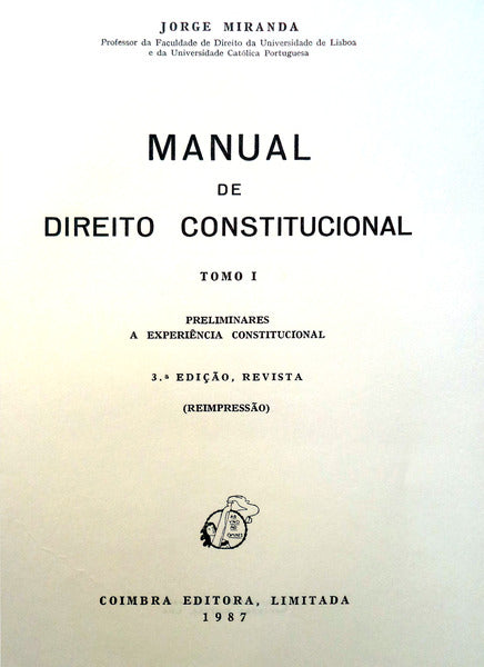 MANUAL DE DIREITO CONSTITUCIONAL. [1.Âª ediÃ§Ã£o]