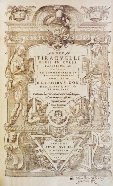 DE LEGIBVS CONNVBIALIBVS, ET IVRE MARITALI. [COMMENTARII DE NOBILITATE ET IVRI PRIMIGENIORVM]
